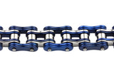 Blue/Silver Motorcycle Chain Bracelet