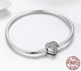 TREE OF LIFE Sterling Silver Snake-Strand Charm Bracelet