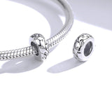 BRANCH PATTERNED WHEEL Sterling Silver Charm