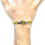 Yellow Noir Brixham Silver and Rope Bracelet
