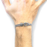 Classic Grey Brixham Silver and Rope Bracelet