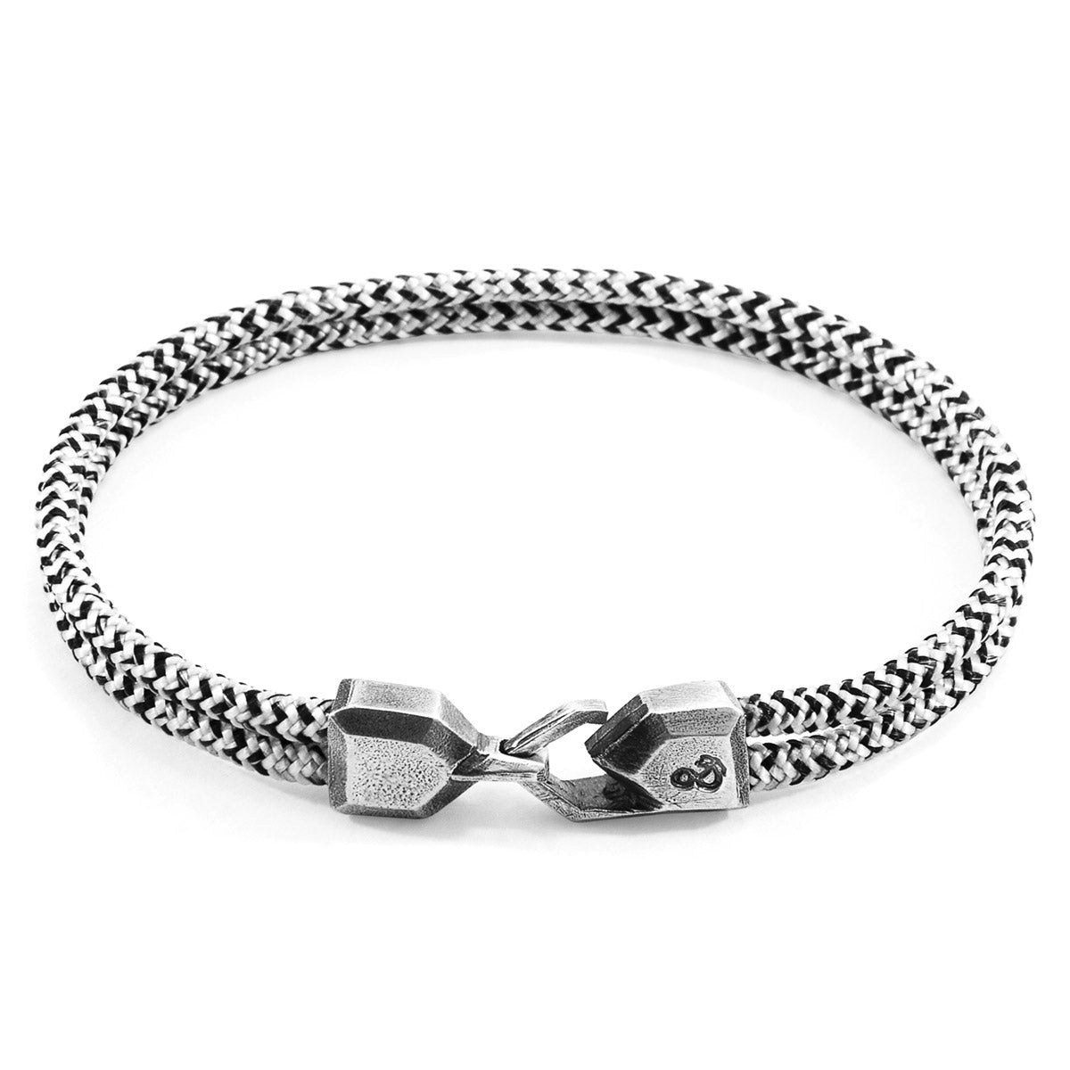 White Noir Cromer Silver and Rope Bracelet