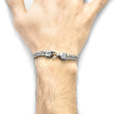 White Noir Cromer Silver and Rope Bracelet