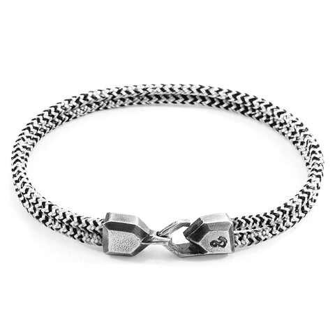White Noir Cromer Silver and Rope Bracelet