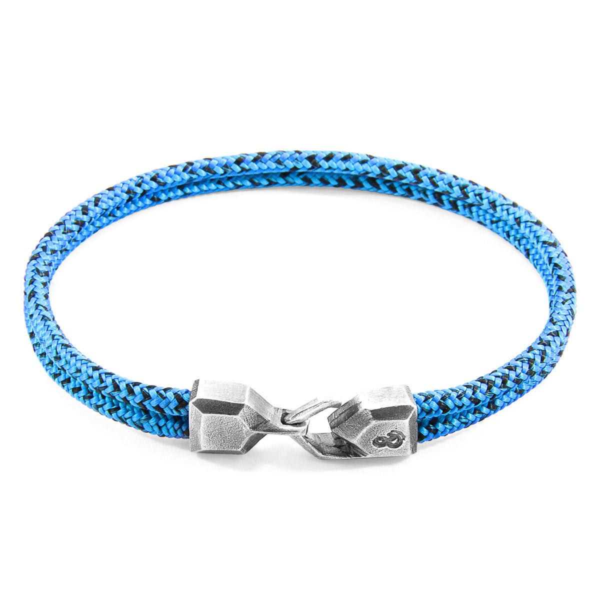 Blue Noir Cromer Silver and Rope Bracelet