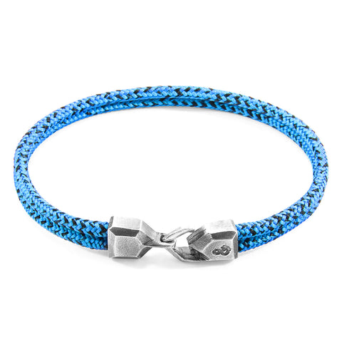 Blue Noir Cromer Silver and Rope Bracelet