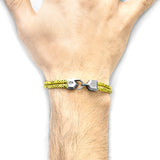 Yellow Noir Cromer Silver and Rope Bracelet