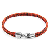 Red Noir Cromer Silver and Rope Bracelet