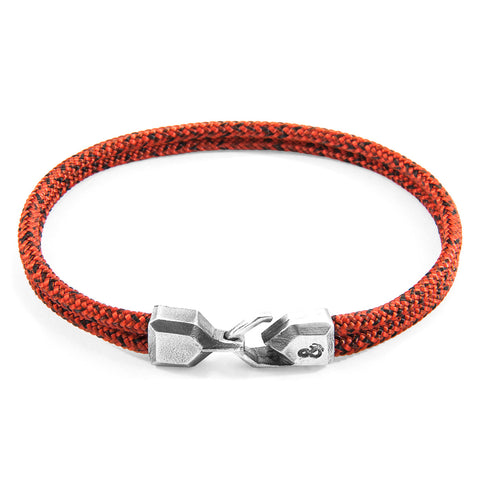 Red Noir Cromer Silver and Rope Bracelet