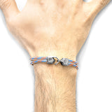 Project-RWB Red White and Blue Cromer Silver and Rope Bracelet