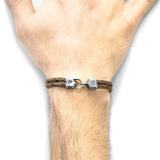 Brown Cromer Silver and Rope Bracelet