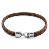 Brown Cromer Silver and Rope Bracelet