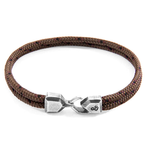Brown Cromer Silver and Rope Bracelet