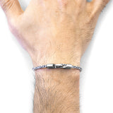 White Noir Talbot Silver and Rope Bracelet
