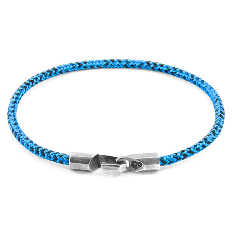Blue Noir Talbot Silver and Rope Bracelet