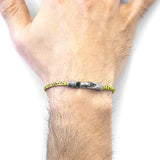 Yellow Noir Talbot Silver and Rope Bracelet