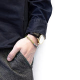 Yellow Noir Talbot Silver and Rope Bracelet