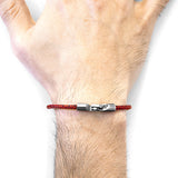 Red Noir Talbot Silver and Rope Bracelet