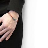 Red Noir Talbot Silver and Rope Bracelet