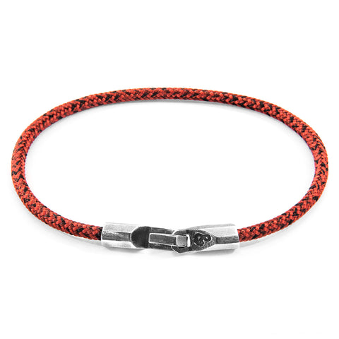 Red Noir Talbot Silver and Rope Bracelet