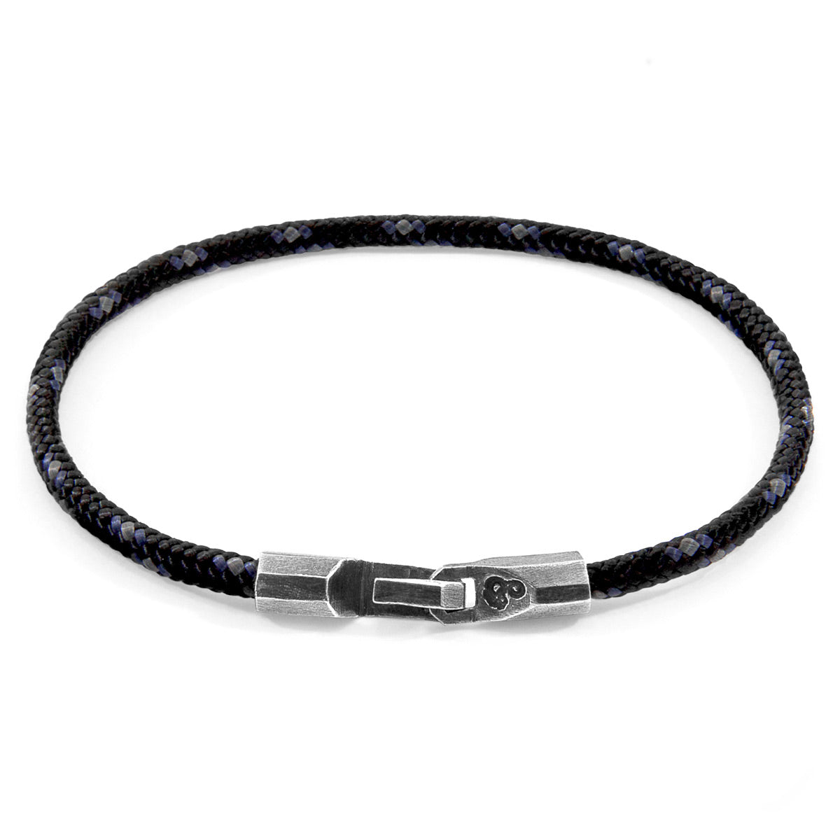 Black Talbot Silver and Rope Bracelet