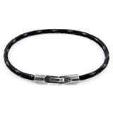 Black Talbot Silver and Rope Bracelet