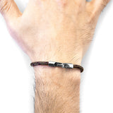 Brown Talbot Silver and Rope Bracelet
