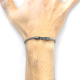 Classic Grey Talbot Silver and Rope Bracelet