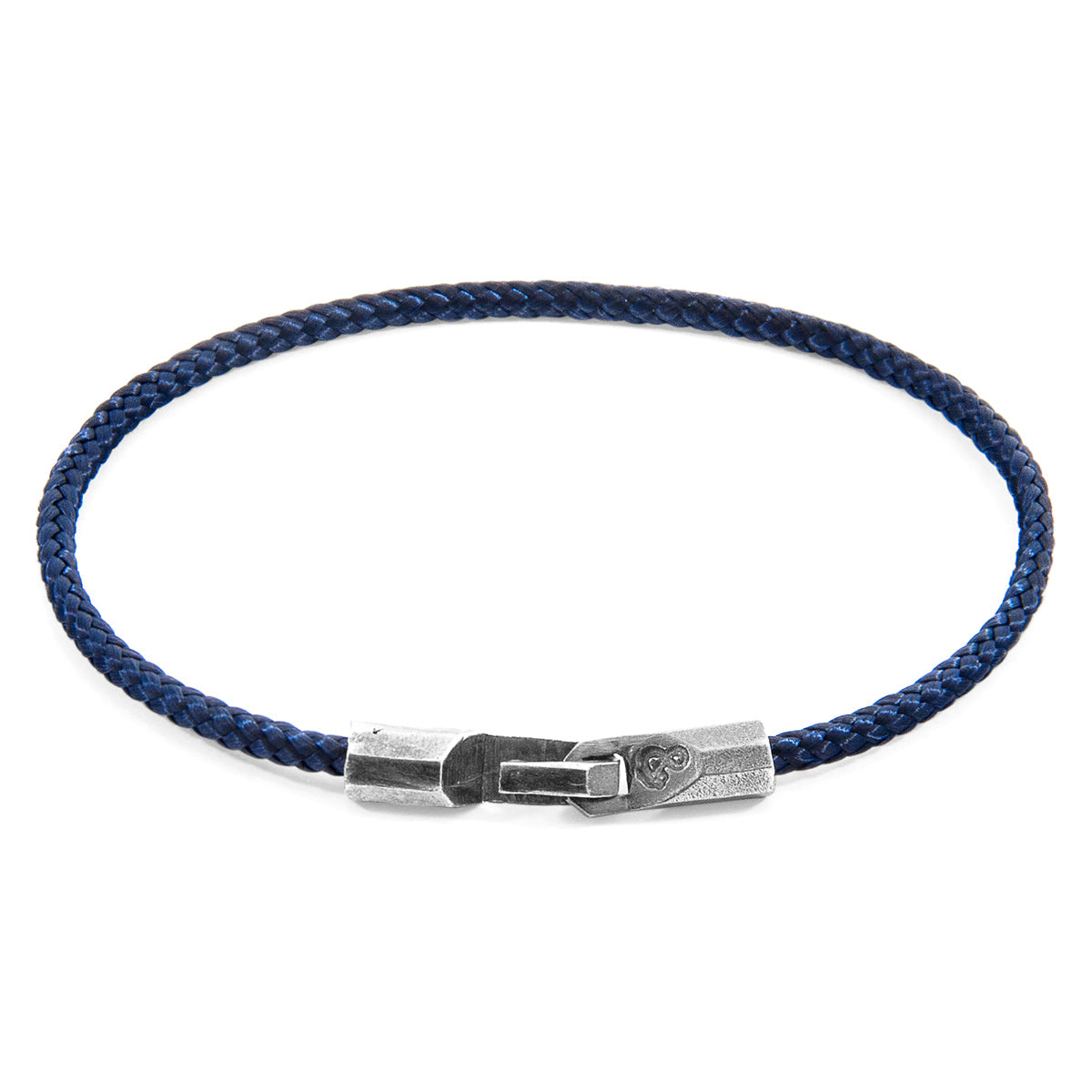 Navy Blue Talbot Silver and Rope Bracelet