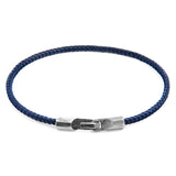 Navy Blue Talbot Silver and Rope Bracelet
