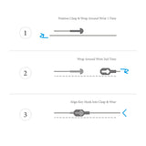 Blue Noir Tenby Silver and Rope Bracelet