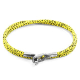 Yellow Noir Tenby Silver and Rope Bracelet