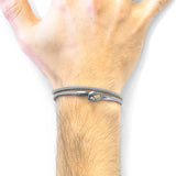 Classic Grey Tenby Silver and Rope Bracelet