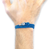 Blue Noir Dundee Silver and Rope Bracelet
