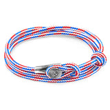 Project-RWB Red White and Blue Dundee Silver and Rope Bracelet