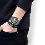 Black Dundee Silver and Rope Bracelet