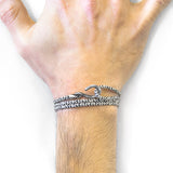 White Noir Heysham Silver & Rope Bracelet
