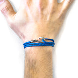 Blue Noir Heysham Silver & Rope Bracelet