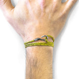 Yellow Noir Heysham Silver & Rope Bracelet
