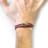 Red Noir Heysham Silver & Rope Bracelet