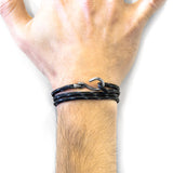 Black Heysham Silver & Rope Bracelet