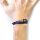 Navy Blue Heysham Silver & Rope Bracelet