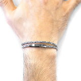 White Noir Liverpool Silver and Rope Bracelet