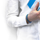 Blue Noir Liverpool Silver and Rope Bracelet