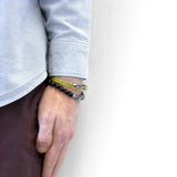 Yellow Noir Liverpool Silver and Rope Bracelet