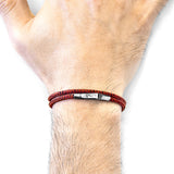 Red Noir Liverpool Silver and Rope Bracelet