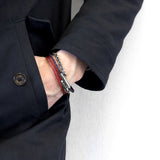 Red Noir Liverpool Silver and Rope Bracelet