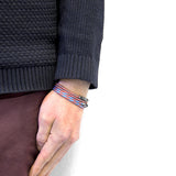 Project-RWB Red White and Blue Liverpool Silver and Rope Bracelet