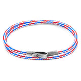 Project-RWB Red White and Blue Liverpool Silver and Rope Bracelet