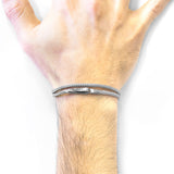 Classic Grey Liverpool Silver and Rope Bracelet